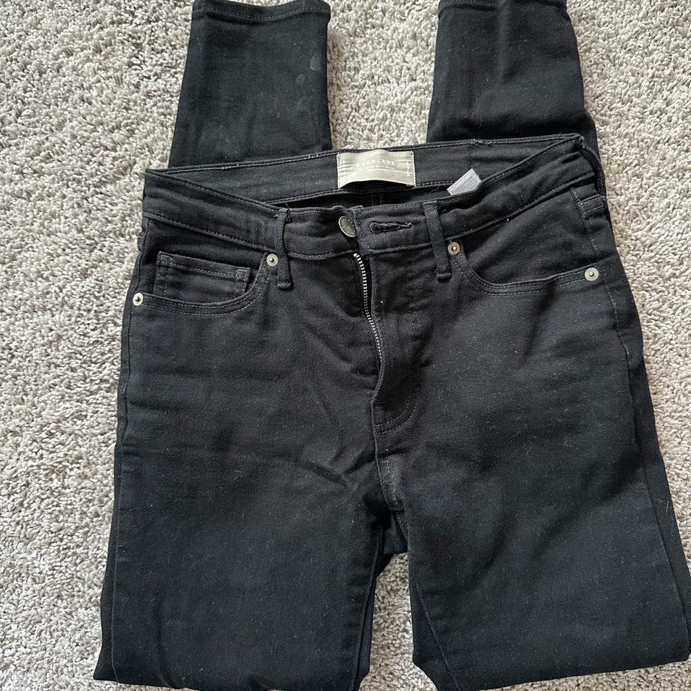 Everlane Midrise Skinny Stretch Black Jeans - Size 26R